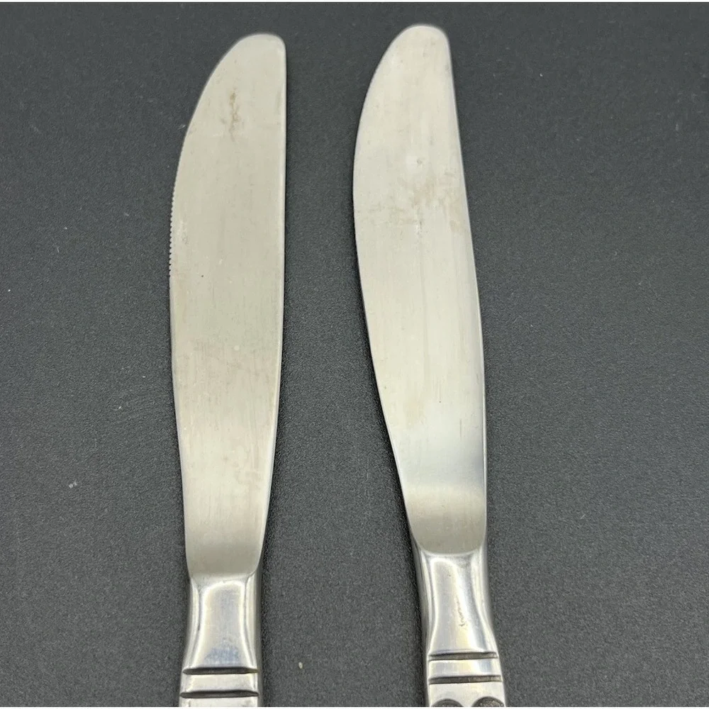 Set Of 10 Ekco Eterna‎ Montalo MCM Stainless Steel Flatware Dinner Knives Japan
